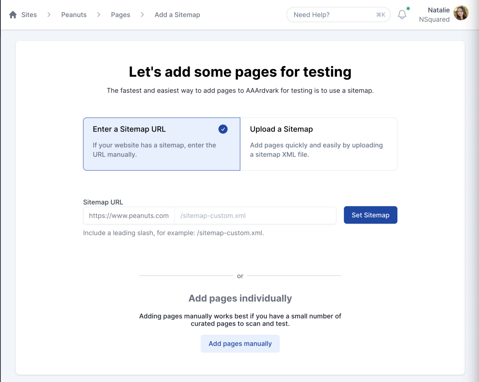 Adding Pages to a Site - AAArdvark