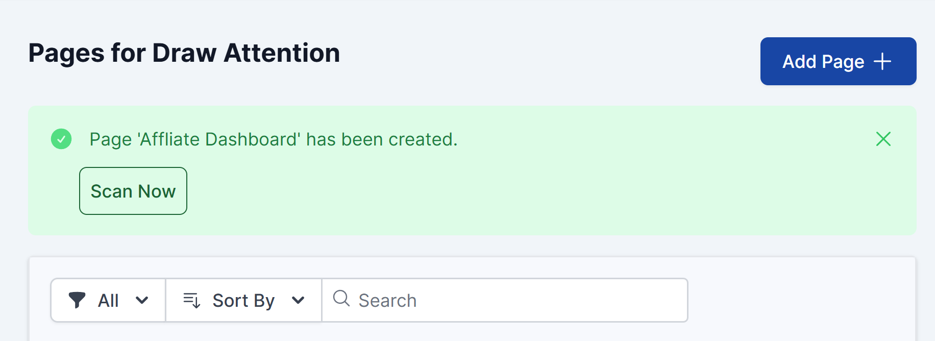 Prompt displaying the Scan Now option after adding pages