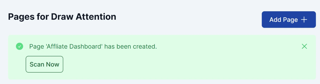 Prompt displaying the Scan Now option after adding pages