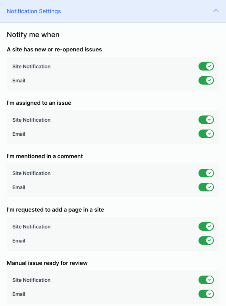 Notification Settings and being able to set when you're notified.
