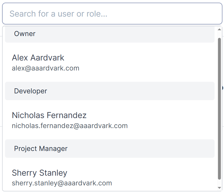 Assign this issue dropdown to change the assigned user or assign to a new user.