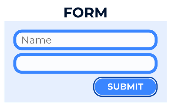 Example of a form input with no visible label
